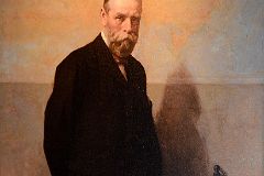 27A Banff Springs Hotel Mezzanine Level 1 Painting Of William Van Horne Outside Mt Stephen Hall